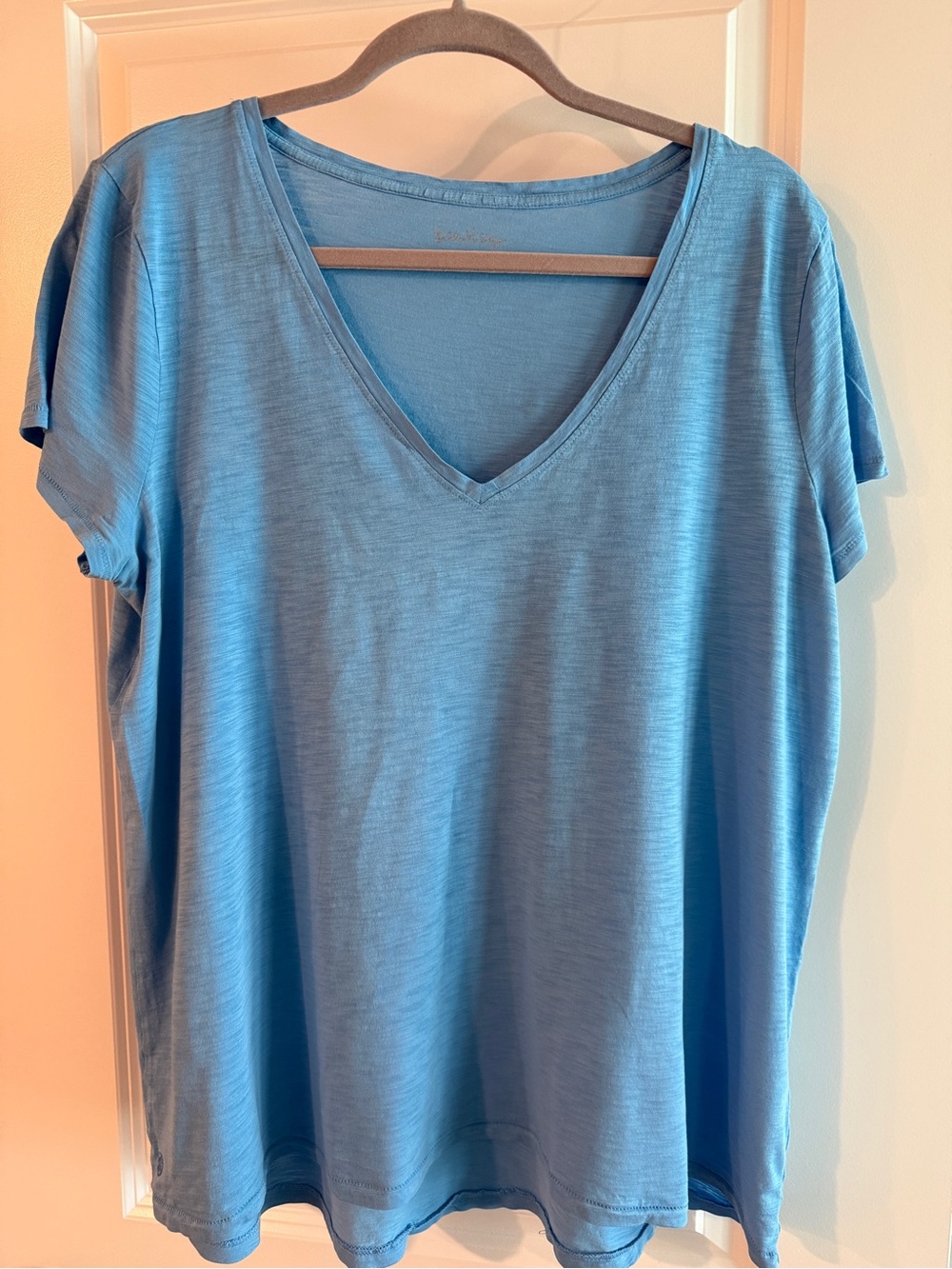 Lilly Pulitzer Sky Blue Etta V-Neck Short Sleeve Top